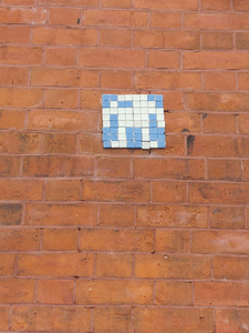 A close-up of the Berzerk robot.
